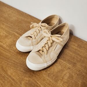 Superga Beige Canvas Sneakers